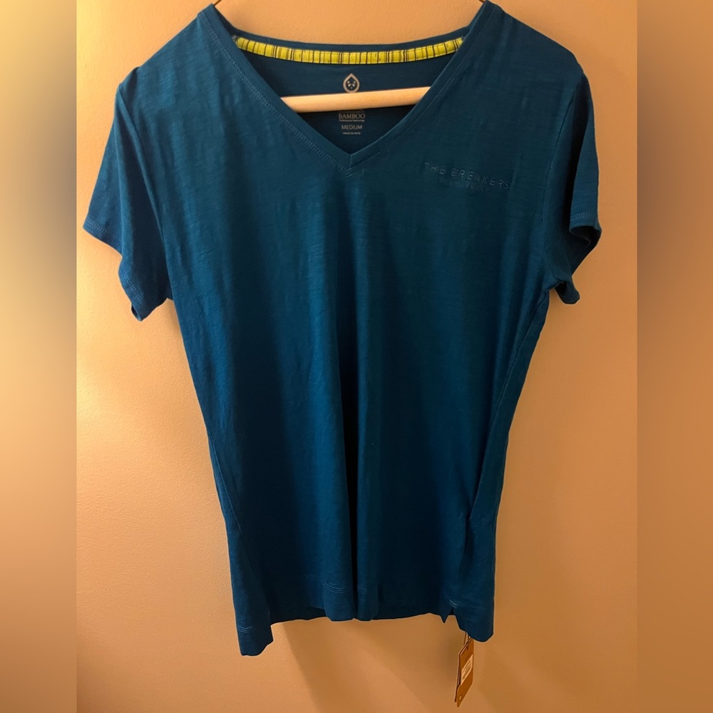 NWT Blue Breakers Palm Beach Short Sleeve Bamboo Tee - Medium